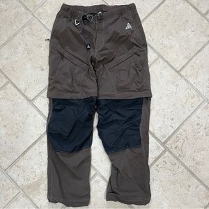 Nike Brown and Black ACG Zip-Off Outdoor Pants